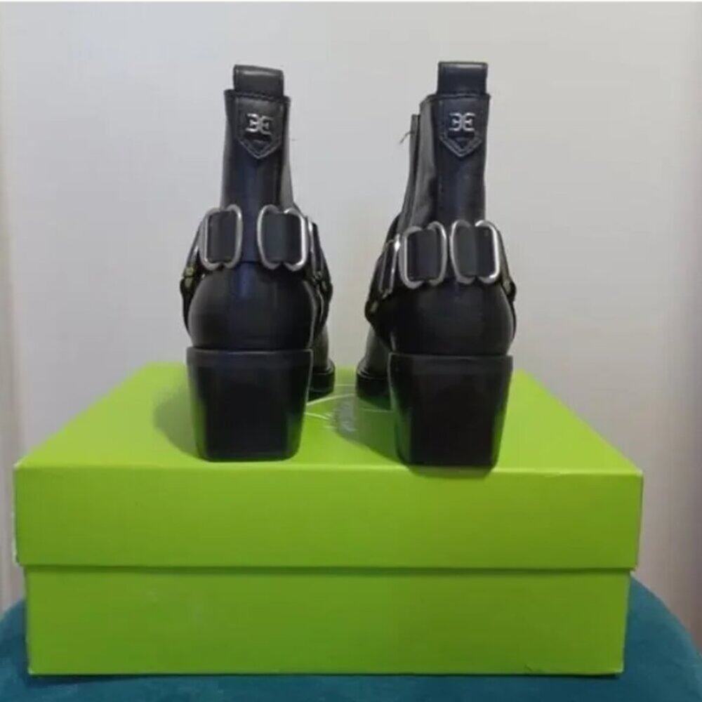 Sam Edelman Bellamie Leather Moto Boots Black Sz 7 NIB - Picture 10 of 13